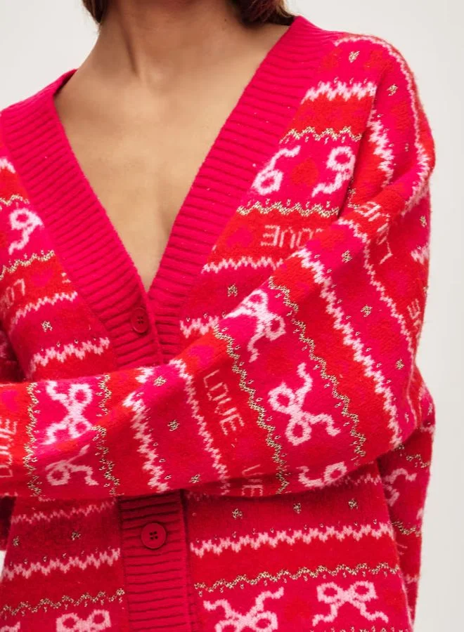 UNDIZ Patterned knit cardigan